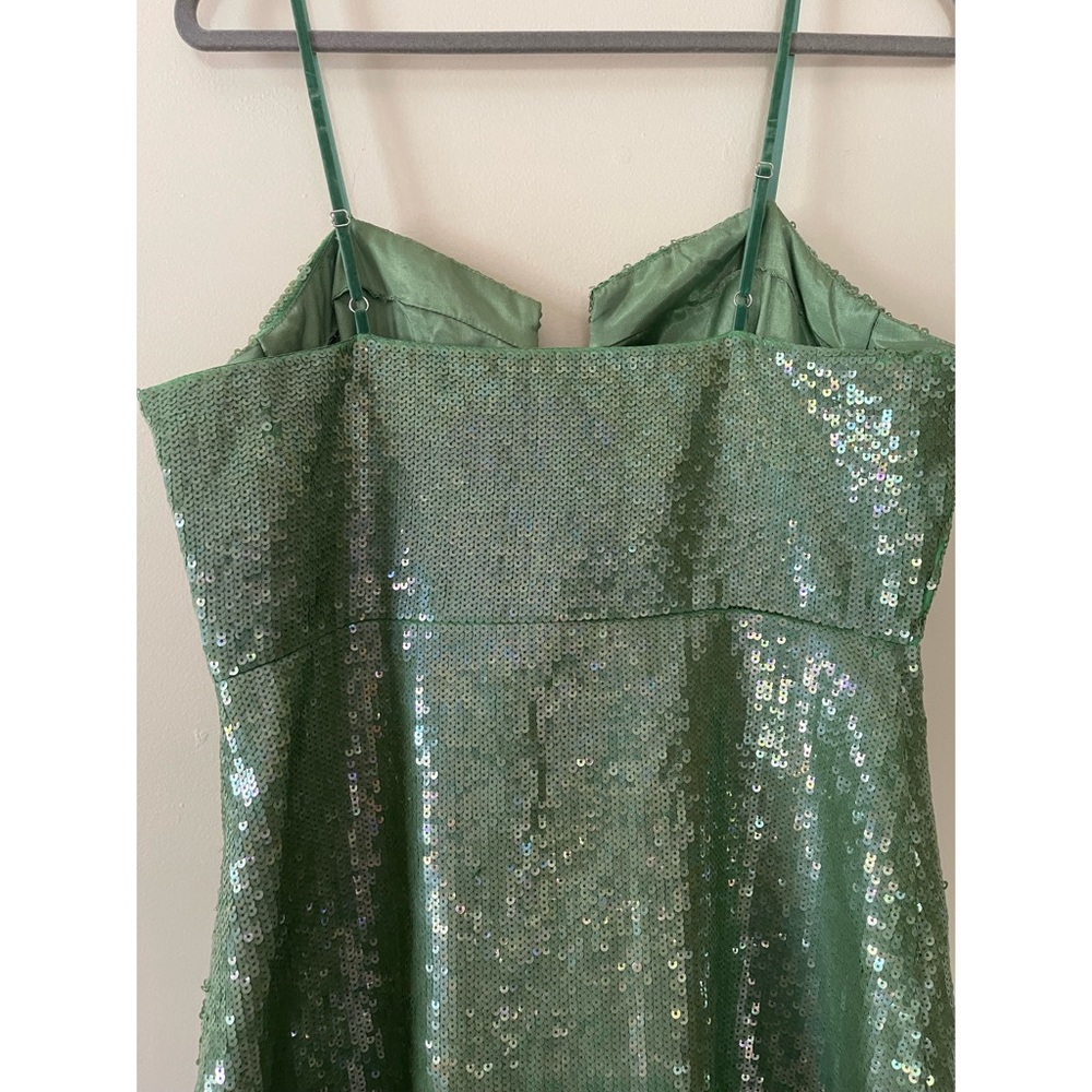 Anthropologie Green Sequin Midi Dress - Picture 8 of 10